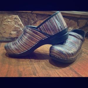 Dansko Colorful Striped Clogs
